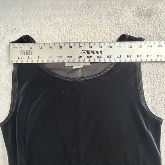 Carol Anderson Womens Velvet & Knit Sleeveless Maxi Dress Small Black Gray USA - Picture 5 of 7